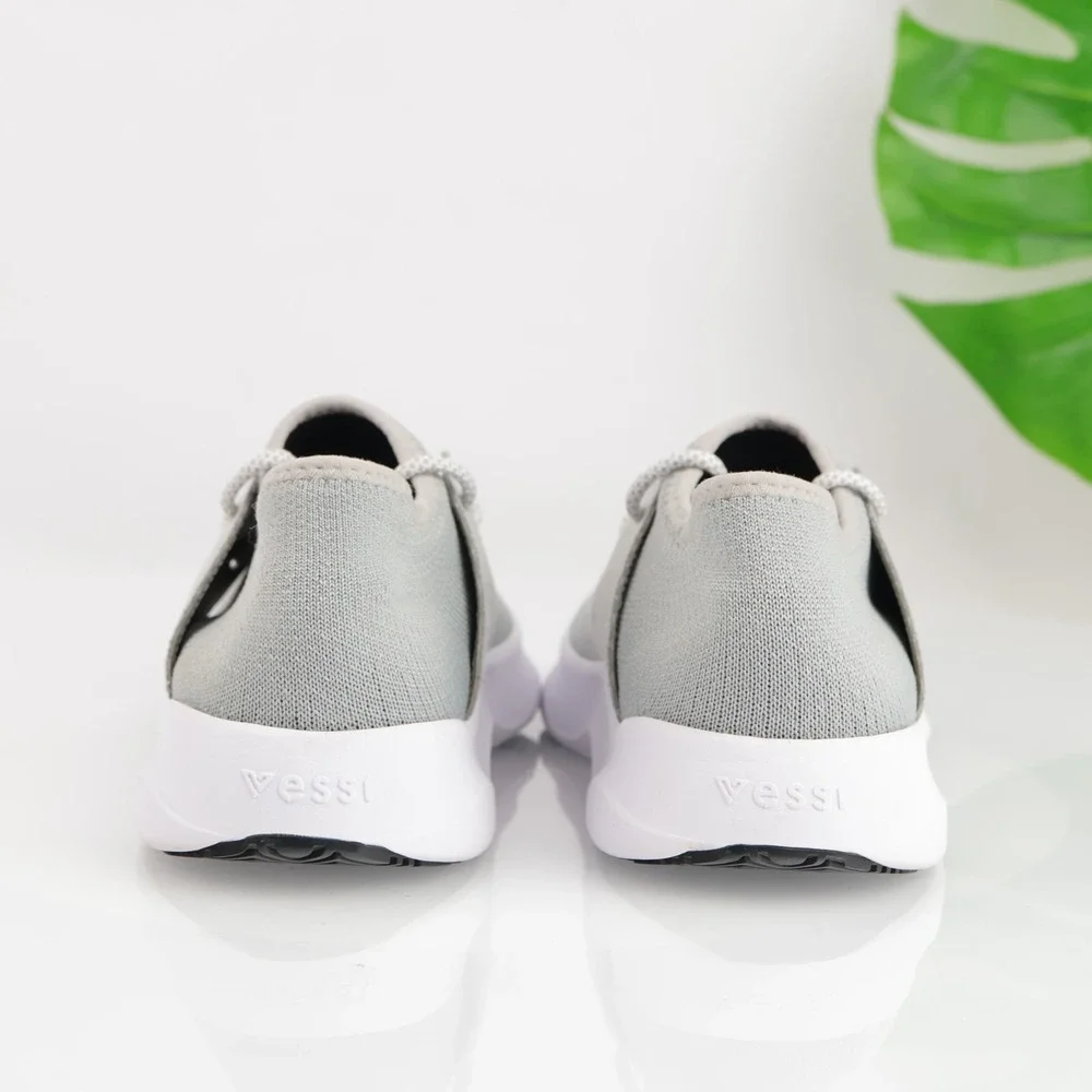 Vessi Womens Everyday Move Sneakers Size 9 Waterproof Gray Knit Lace Up Shoe Low